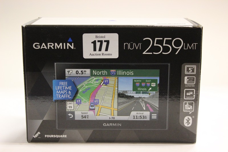 A Garmin Nuvi 2559 LMT 5" Sat Nav, free lifetime map updates for UK and
