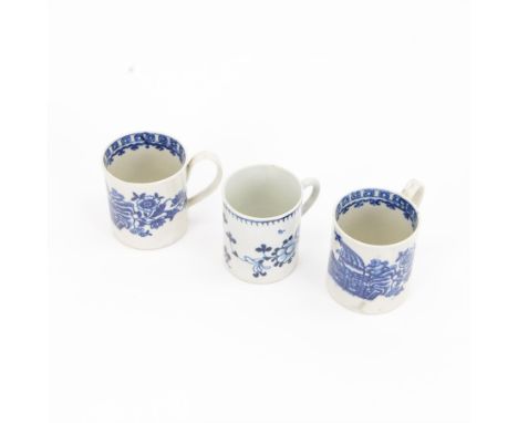 18th century Liverpool porcelain coffee can, circa 1770, probably Phillip Christian, decorated in the Profile Bud pattern, to