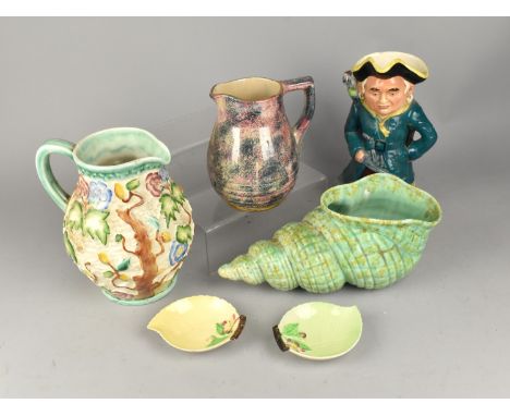 A Collection of Various Mid Century Ceramics to Comprise Shorter &amp; Sons Shell Planter, Arthur Woods Indian Tree Jug, Musi