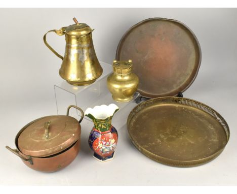 A Collection of Various Brass and Copperware, Masons Vase