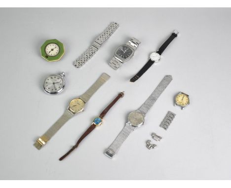 A Collection of Various Vintage Wrist Watches Etc to Include Silver Plated Sekonda Example, Ingersoll Pocket Watch, Plastic C