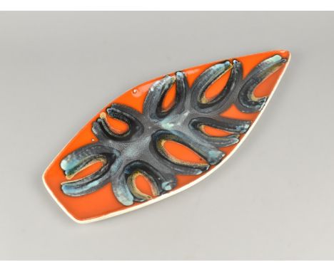 A Mid Century Poole "Spear" Shaped Dish, 43.5cm