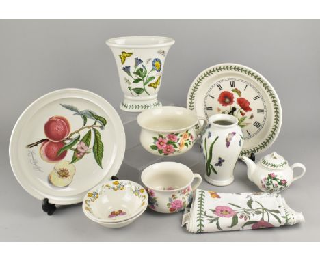 A Collection of Various Portmeirion to Comprise Botanic Garden Vases, Small Teapot, Pomona  Plate etc
