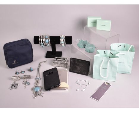 A Collection of Various Items to Comprise Bvlgari Blv Pour Homme Amenities Set, Asprey Comb, Iphone Cases, Navajo Style Jewel