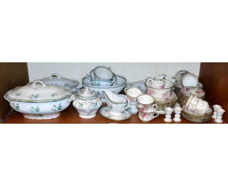 A group of Spode Darlington pattern dinner and tea wares; together with an Edwardian tea service and other further ceramics 