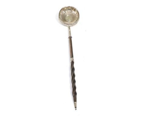 An 18th century silver toddy ladle with a baleen handle 