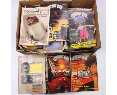 A quantity of vintage custom car magazines