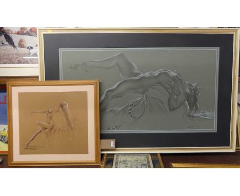 Anthony Brandt (1925-2009) - Ecstasy, limited edition lithograph numbered 771, 56 x 105cm; together with an original chalk st