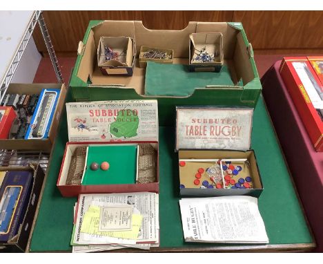 Mid XX Century Subbuteo Interest. To Include Table Soccer By P.A. Adolph; Contents Include Nets, Balls, Literature. Together 