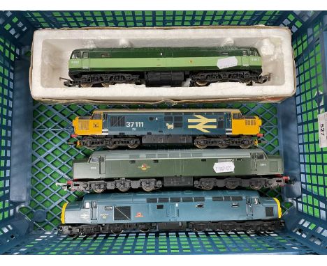 Four 'OO' Gauge/4mm Unboxed Diesel Locomotives, comprising a Jouef Class 40 BR blue R/No 40010; three Lima; a Class 37, Class