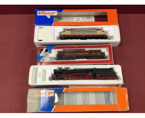 A Roco 'HO' Gauge Ref No 43839 Class BR103 Co-Co Twin Pantograph Electric Locomotive, DB cream/red R/No 103-164-0; plus a Roc