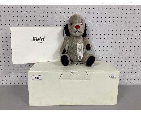 A Modern Steiff Jointed Bear "Sweep" #664441 From The Sooty TV Show. Exclusive To Danbury Mint No.778. With Tag and Swing Lab