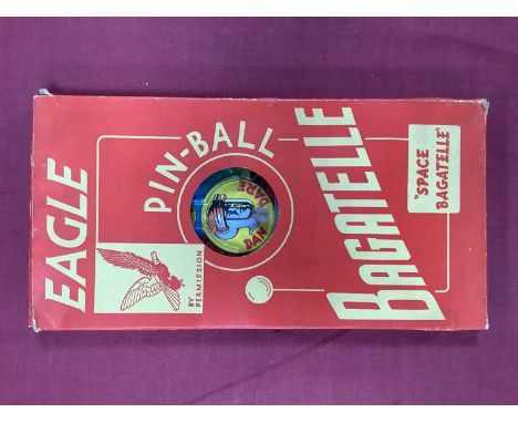 An Eagle Dan Dare Space Bagatelle, by Mettoy, plastic, appears original and complete, boxed.