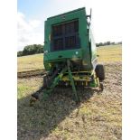 2002 John Deere 592 round baler, net and twine, control box,