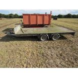 Ifor Williams twin axle flat bed trailer,
