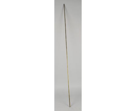 A Vintage Brass Distillery Barrel Measure of Square Form, 107cms Long
