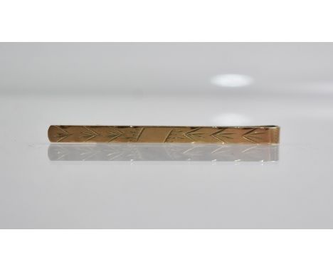A 9ct Gold Tie Clip, Birmingham 1989, 2.8gms, Makers Mark ASJ