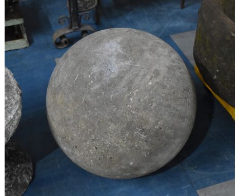 A Large Architectural Polished Stone Garden Ball, 160cm Circumference