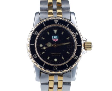 Tag Heuer - Professional 200m Steel Quartz Watch. Quartz ETA V8 Cal. 3.93 movement. Case and strap made from two tone stainle