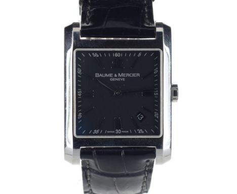 Baume & Mercier Geneve - Hampton Square Dial Quartz Dress Watch. Quartz ETA Cal. 955.412 movement. Case made from stainless s