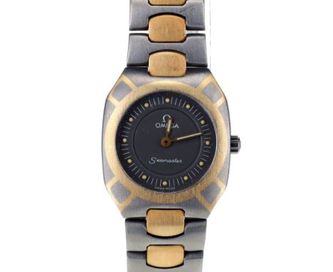 Omega - Seamaster Polaris Two Tone Titanium Quartz Watch. Quartz movement Cal. 1455. Case and strap made from titanium with g
