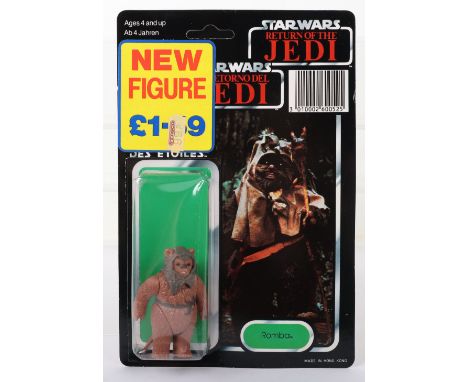 Palitoy General Mills Star Wars Tri Logo Return of The Jedi Romba Vintage Original Carded Figure, 3 ¾ inches mint, factory se