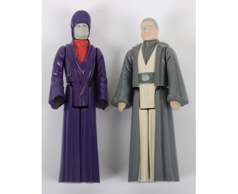 Two Star Wars Last 17 Power of The Force 3 ¾ Loose Vintage Figures, Imperial Dignitary ©L.F.L. 1984 No Coo and Anakin Skywalk