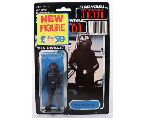 Palitoy General Mills Star Wars Tri Logo Return of The Jedi Imperial Gunner Vintage Original Carded Figure, 3 ¾ inches mint, 
