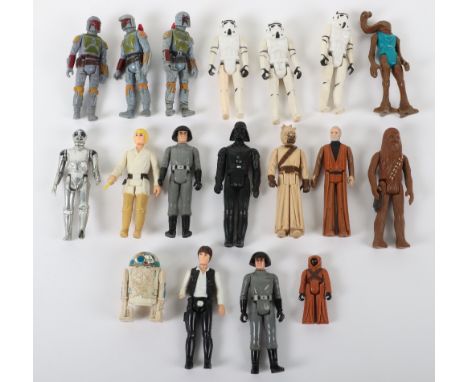 Eighteen Loose First/Second Wave Vintage Star Wars Figures, 3 ¾ inches, R2-D2 paper label poor, @G.M.F.G.I 1977 Hong Kong, Ch