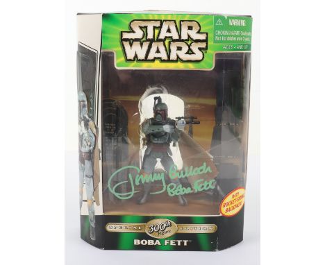 Hasbro Star Wars 300th figure Boba Fett signed by Jeremy Bulloch, figure is sealed and has been signed by the actor who portr