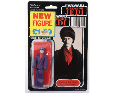 Palitoy General Mills Star Wars Tri Logo Return of The Jedi Imperial Dignitary Vintage Original Carded Figure, 3 ¾ inches min