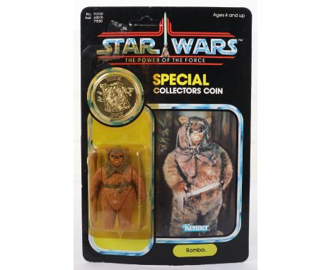 Kenner Star Wars The Power of The Force Romba with special collectors coin, Vintage Original Carded Figure, 3 ¾ inches mint, 