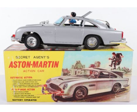 Aoshin (Japan) James Bonds Secret Agent Aston Martin DB5 Action Car, unlicensed Gilbert name and James Bond 007 have been cov