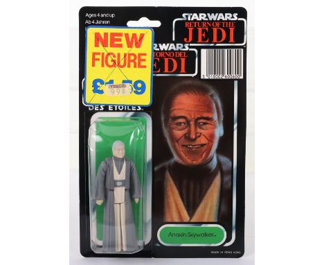 Palitoy General Mills Star Wars Tri Logo Return of The Jedi Anakin Skywalker Vintage Original Carded Figure, 3 ¾ inches mint,