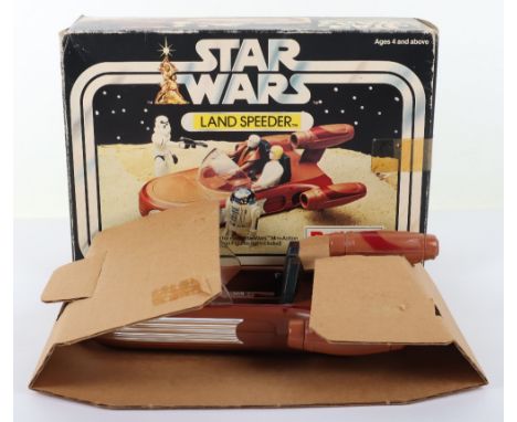 Palitoy Star Wars Land Speeder, featuring floating suspension, plastic models with Kenner products to base, is in excellent o