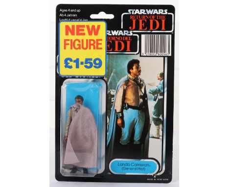 Palitoy General Mills Star Wars Tri Logo Return of The Jedi Lando Calrissian (general Pilot) Vintage Original Carded Figure, 