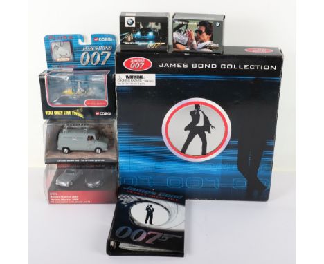 Corgi Toys James Bond Film Cannister TY99135 eight piece model gift set,Ty95-01 You Only Live Twice Little Nellie,  James Bon