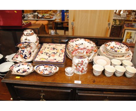 A quantity of various Masons Ironstone to include Mason's 'Mandalay', 'Mandalay Red', and Masons 'Ashley'