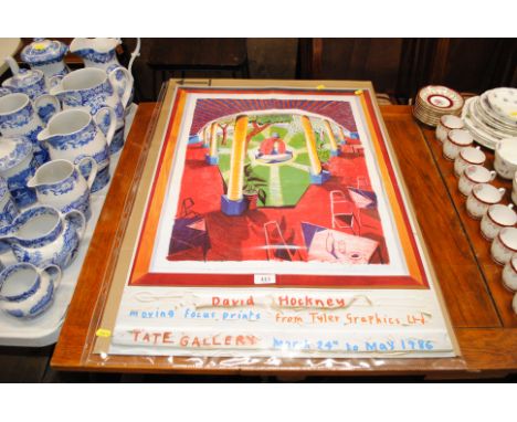A David Hockney Tate Gallery poster March 24th - May 1986