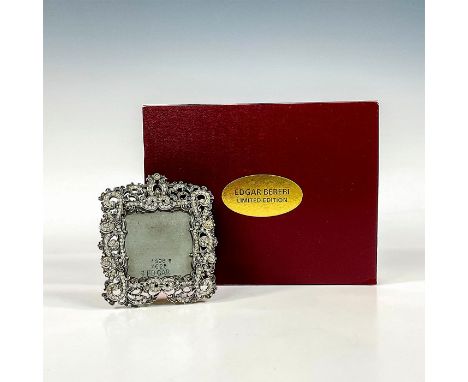 A stunning small burnished silver plated frame decorated with clear crystals. Edgar Berebi impressed plaque on the back. Fram