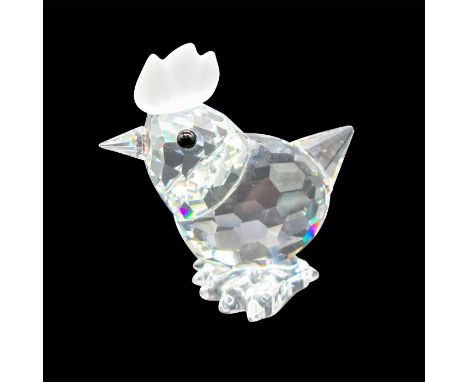 Miniature hen with frosted comb and black eyes 7675 NR 030 000. This item has its original box: 3.25"L x 3.25"W x 2.5"H. Dime
