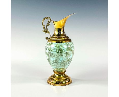 Turquoise toned with lustre finish &amp; branch patterning. With handle.Holland on bottom. This item has no reserve. Dimensio