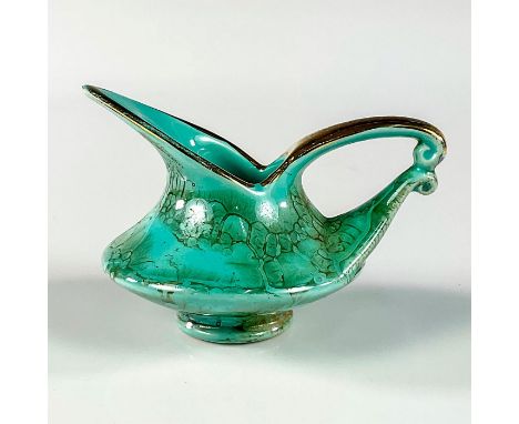 Turquoise toned with lustre finish &amp; branch patterning. With gold accents on rim and handle.Holland on bottom. This item 