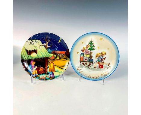 Includes AK Kaiser colorful Nativity plate, and Schmid "Parade into Toyland" plate.AK Kaiser: c. 1970-1990; 7.75in Dia x 0.75