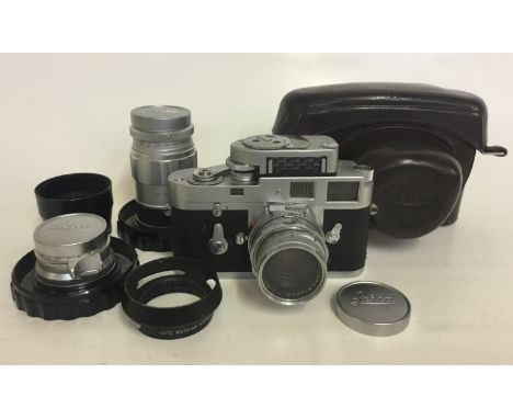 Leica M2 Camera Serial No:1052591 Lens: 50mm Summicron Additional Lenses: 35mm Summicron, 90mm Elmarit Accessories: leather C