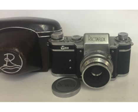 Rectaflex Standard Camera
Serial No:28574
Lens: 50mm Flor
Accessories: Leather Case
Age of Item: 1949 – 56
