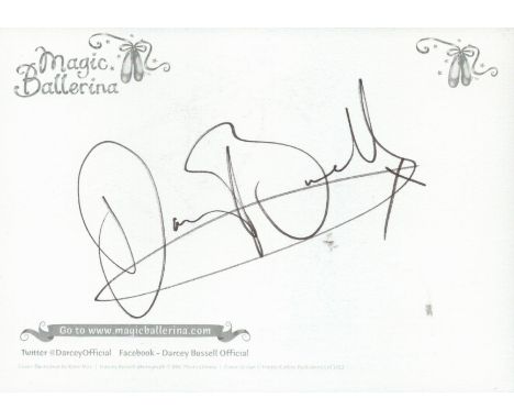 Dancer Darcey Bussell Signed Magic Ballerina 6x4 inch Colour Advertising Card. Signed in black ink. Good condition. All autog