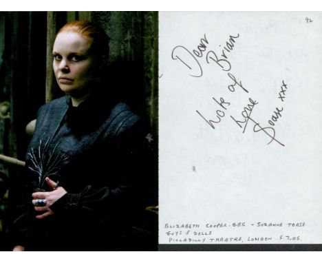 Susan Toase signed 6x4 album page. Also includes unsigned photo. Suzanne Toase is a British actress who is possibly best know
