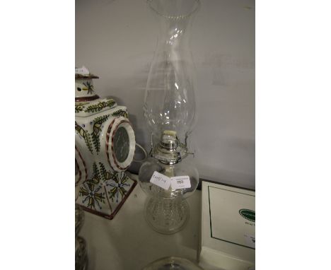 Moulded Glass Oil Lamp