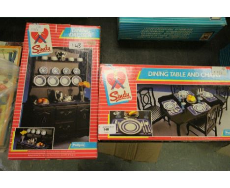 Sindy Dining Table &amp; Chairs &amp; Dining Dresser (Boxed)